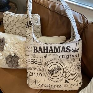 Bahamas Oversized Hobo Shoulder Bag Beige Unbranded Crossbody Beach Tote 16 Inch